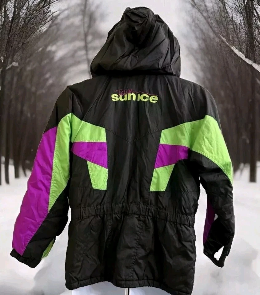 De Colección Sunice Ski Mujer Cremallera Completa Puffer Chaqueta de Esquí Nieve Geométrica Retro Talla XL Foto 2 de 4