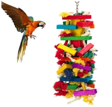 MEWTOGO Extra Large Bird Parrot Toys for Macaws, African Grey, Amazon Parrots