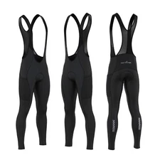 Men's Cycling Winter Thermal Bib Tights Gel Padded Italian Roubaix Tight Legging