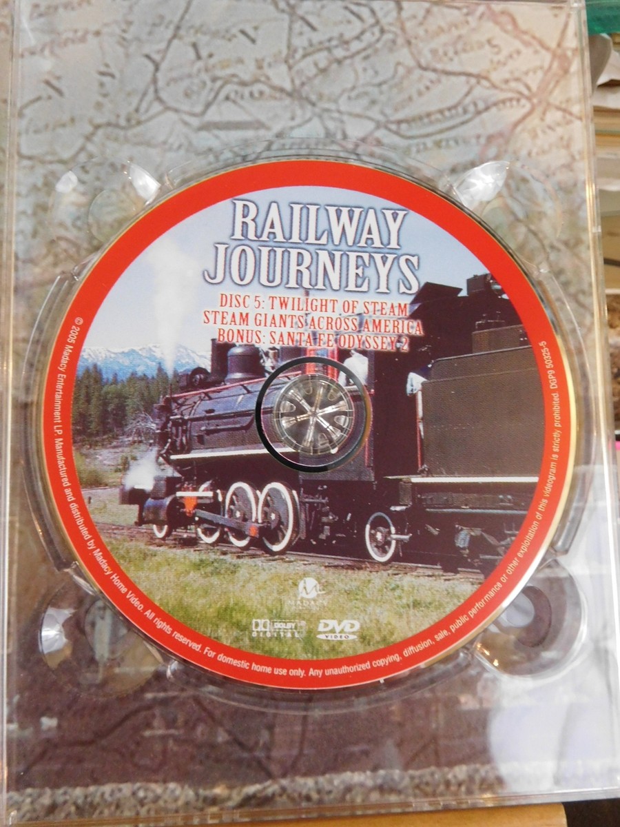DVD Railway Journeys, the Vanishing Age of Steam 5 DVD Set