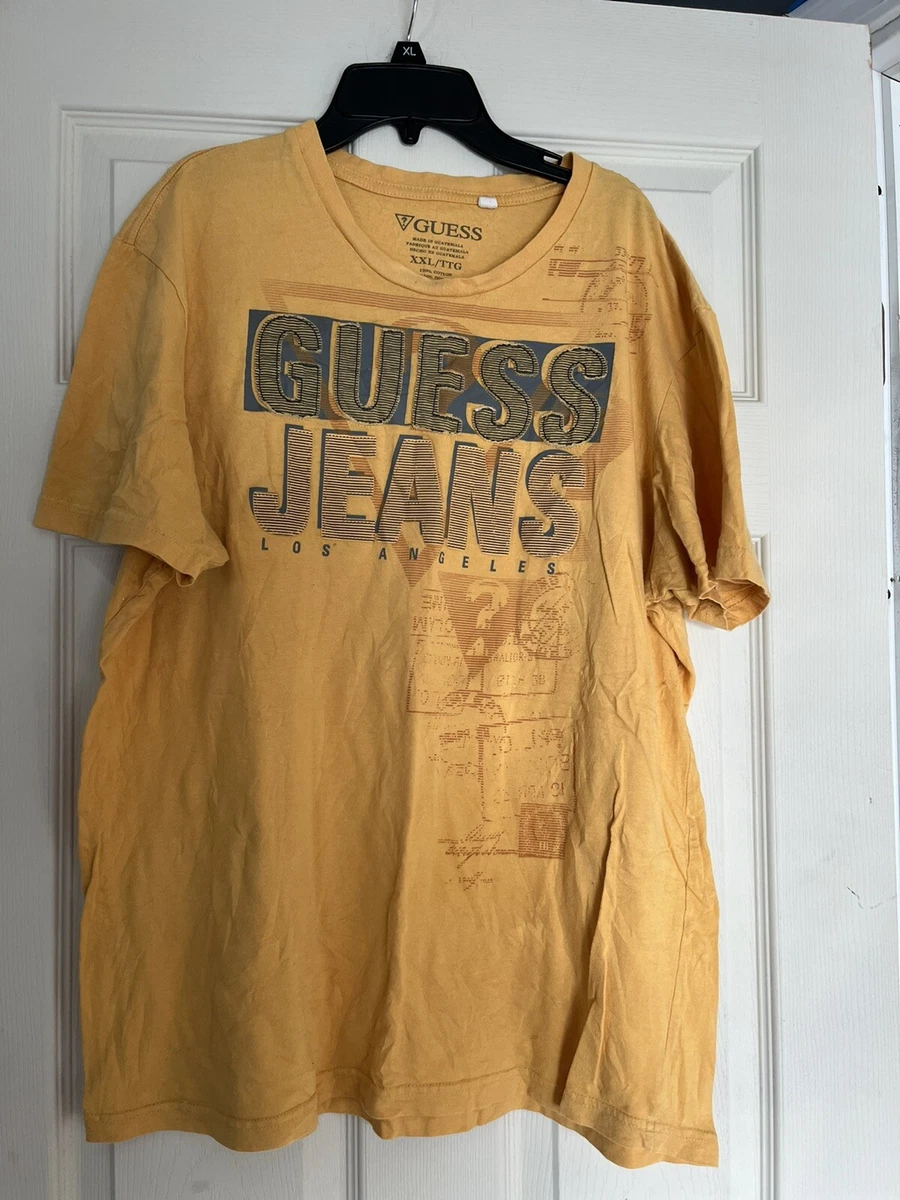 Guess mustard t shirt discount