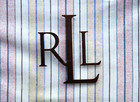 Ralph Lauren Inverness King Flat Sheet 350 thread Gorgeous Pastel Stripes New