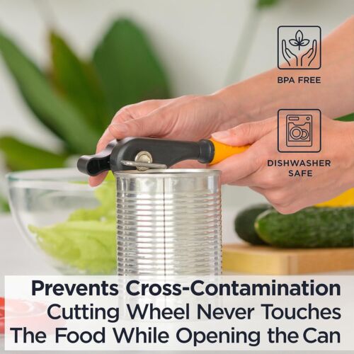 Pro Heavy Duty Can Opener Manual Smooth Edge Handheld Can Opener With Orange - Picture 5 of 9