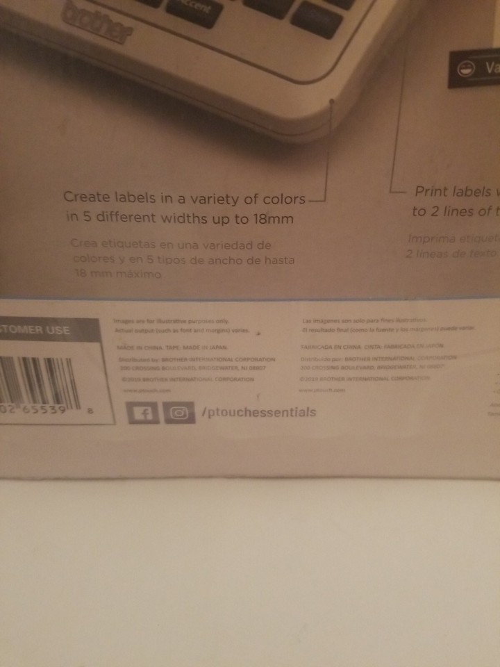 Brother PTouch PT2040SC Labeler Maker with 2 Label Tapes + AC Adapter