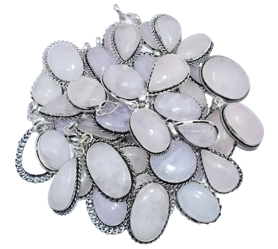 Chapado en Plata de Cuarzo bohemio moda Collares y Colgantes