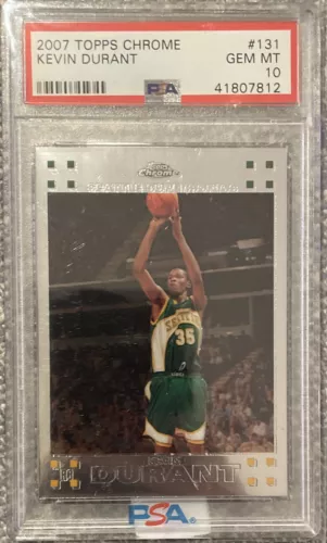 2007 Topps Chrome #131 Kevin Durant Rookie RC PSA 10 Gem Mint
