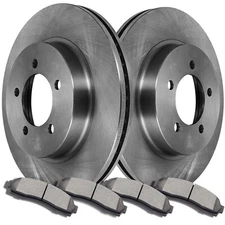 Front Brake Rotors + Ceramic Brakes Pads for 2002-2005 Ford Explorer Mountaineer