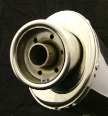 Universal Stainless Exhaust Baffle 2" (51mm) Angled DB Killer - Noise Reducer - Photo 1/6