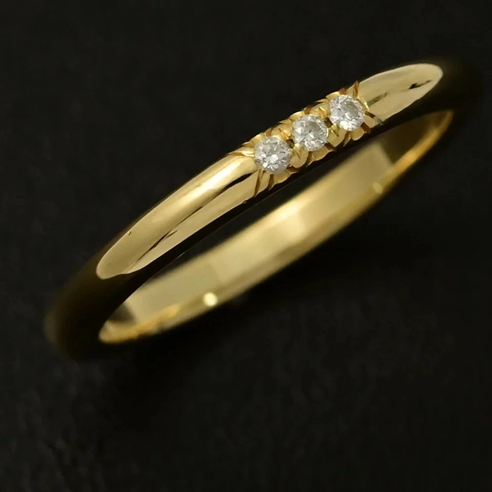 Tiffany & Co. Anillo de diamantes Forever Wedding 0,1 bandas 3 piezas/18K *Klm9285 Foto 3 de 4