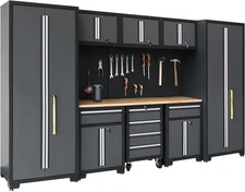 NEW Multifunction Cabinets Storage System Workbench 12 Pcs Set Garage  Tool Boxs