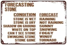 Vintage Metal Signs - Weather Forecasting Stone Tin Sign Poster Wall Decor Pl...