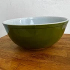Pyrex Vintage Avocado Green #404 Nesting Mixing Bowl 4 Qt Large