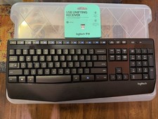 Logitech K345 Wireless Keyboard with Palm Rest Black  Unifying Receiver
