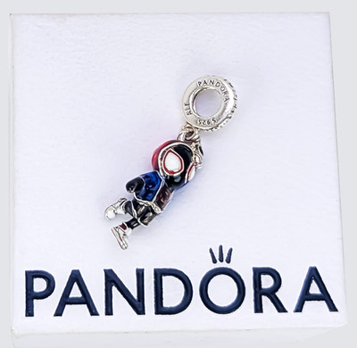 NEW 100%  PANDORA 925 Ale Marvel Spider-Man Miles Morales Dangle Charm 793842C01
