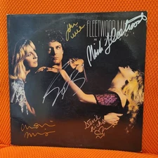 Fleetwood Mac signed lp Mirage, 5 members, Original, Vintage, Great Gifts, 60s 8