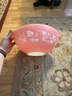 Pyrex Vintage Gooseberry Cinderella Pink White Nesting Mixing Bowl 4 Piece Set