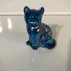 Fenton iridescent carnival blue paper label signed Sean K. Fenton made 2000 — photo 3
