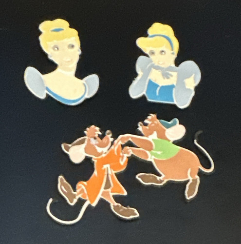 Disney Cinderella die cut Set of 3- Cinderella Portraits & Mice