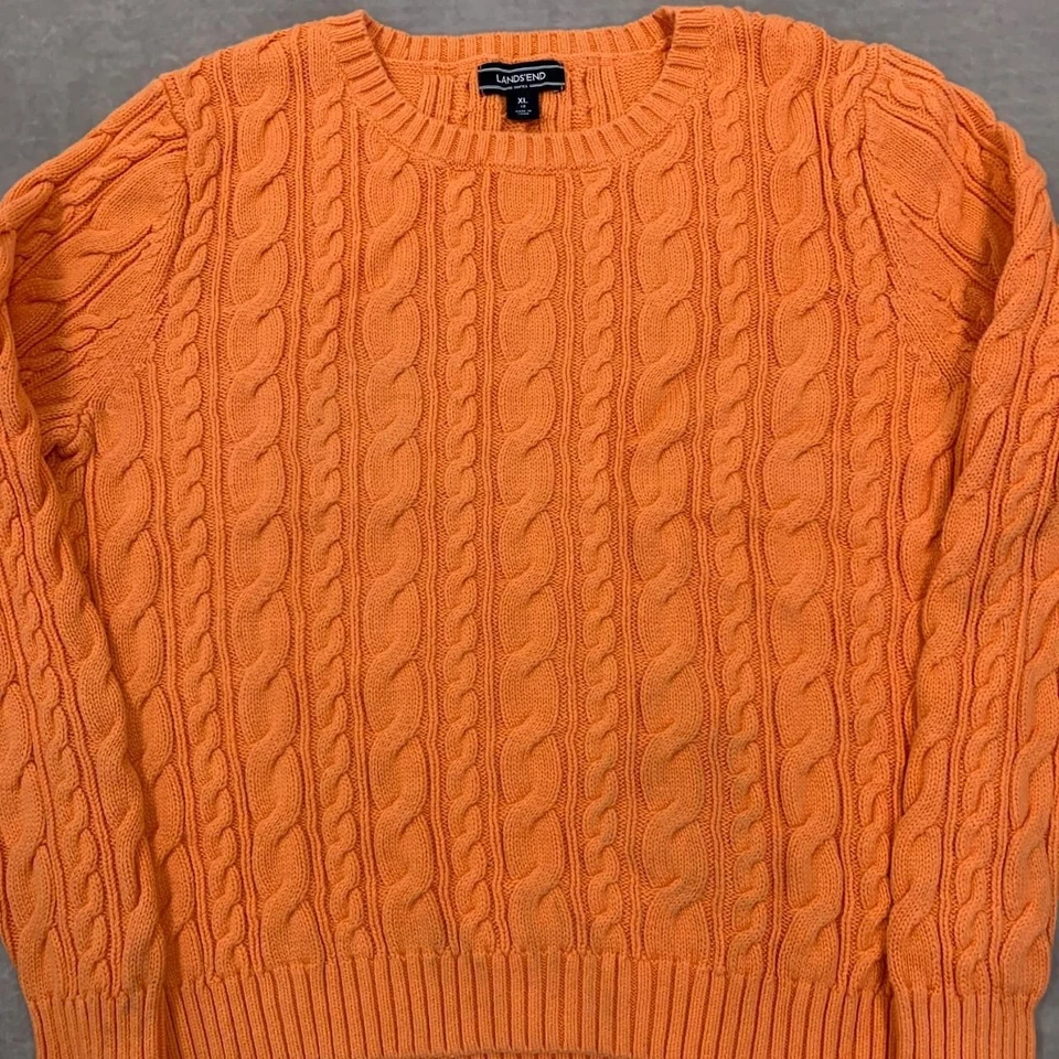 Vintage Knitted Jumper cable knit patterned chunky sweater Women's XL - Image 2 of 4