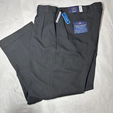 Men's Croft & Barrow Pants True Comfort Dress Classic Fit Pleated 40 X 30 Gray