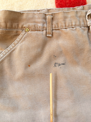 Vintage 80s Carhartt 62WQ Insulated Red Quilt Lined Pants Size