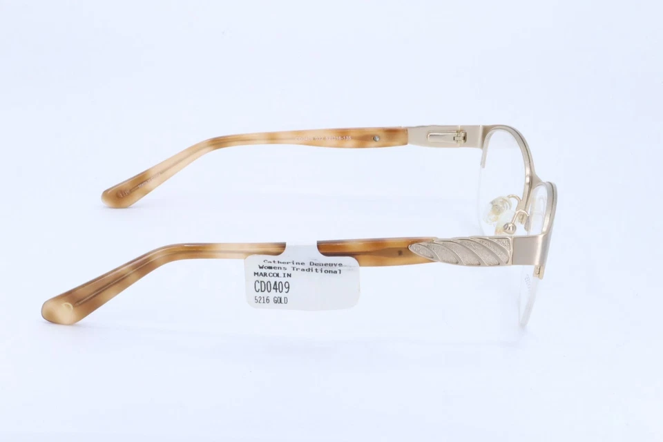 Gafas Catherine Deneuve CD0409 doradas ojo de gato para mujer semi sin montura 52-16-135 Foto 4 de 4