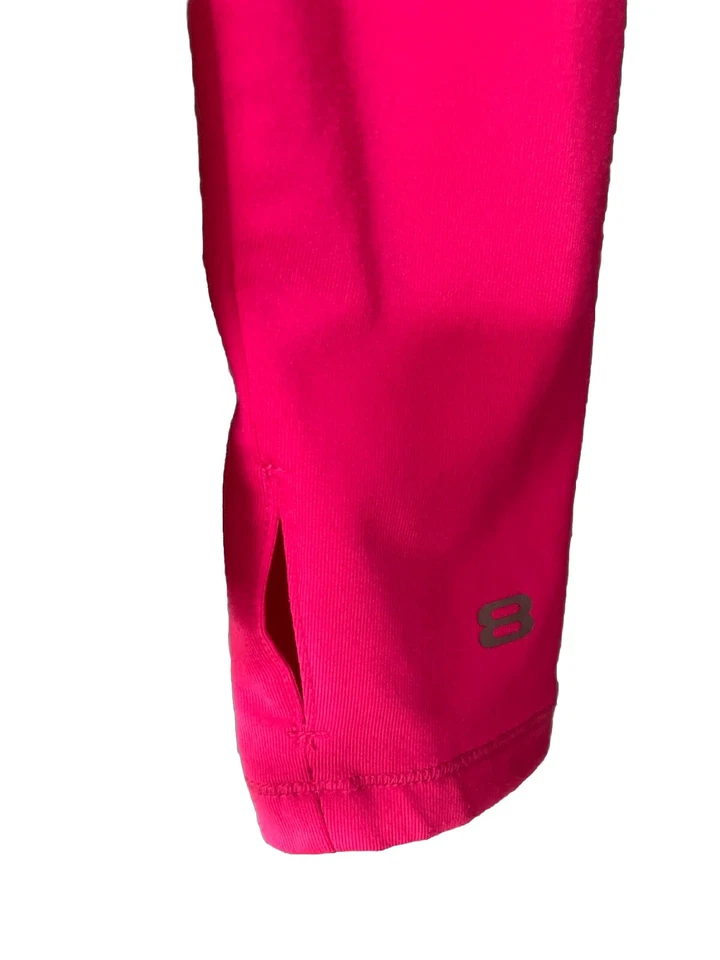 Женская спортивная/активная одежда топ маленький ярко-розовый с отверстиями для большого пальца/открытием - Изображение 3 из 4