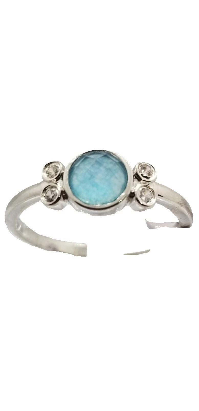 Anillo de rodio plateado 9 Anillos de Moda