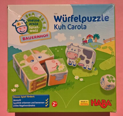 Haba Würfelpuzzle (Vollständig) BAUERNHOF Kuh Carola