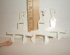 VINTAGE BARBIE KEN DOLL FASHION WHITE PAK HANGERS LOT OF 3 GREAT CONDITION A46