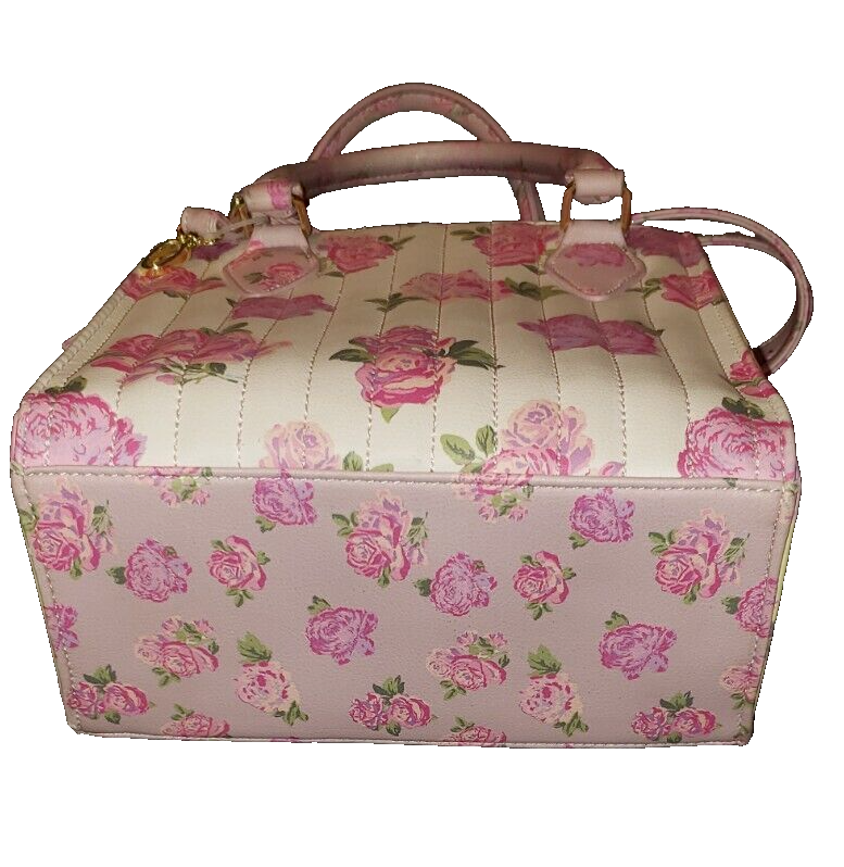 LUV BETSEY JOHNSON PINK FLORAL ROSES ADDY CROSSBODY HAND BAG PURSENEW