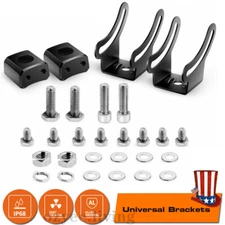 2X Universal Mounting Base Brackets OffRoad LED Light Bar Slide Mount Bracket
