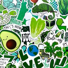 5-50 pcs Green Cute Kawaii Stickers, Succulent Plant Nature Forest Vegan Decals