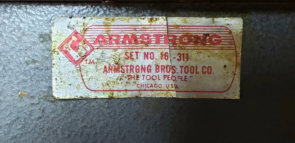 VINTAGE SET 5 ARMSTRONG 16-311 RATCHET 3 SCREWDRIVERS 1 PHILLIPS  1 HEX SOCKETS - Image 3 of 4