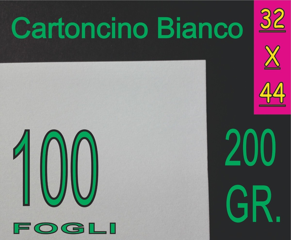 200 Fogli Cartoncino Bianco Opaco A3+ 200g/m² Per Stampanti Laser - New Paper
