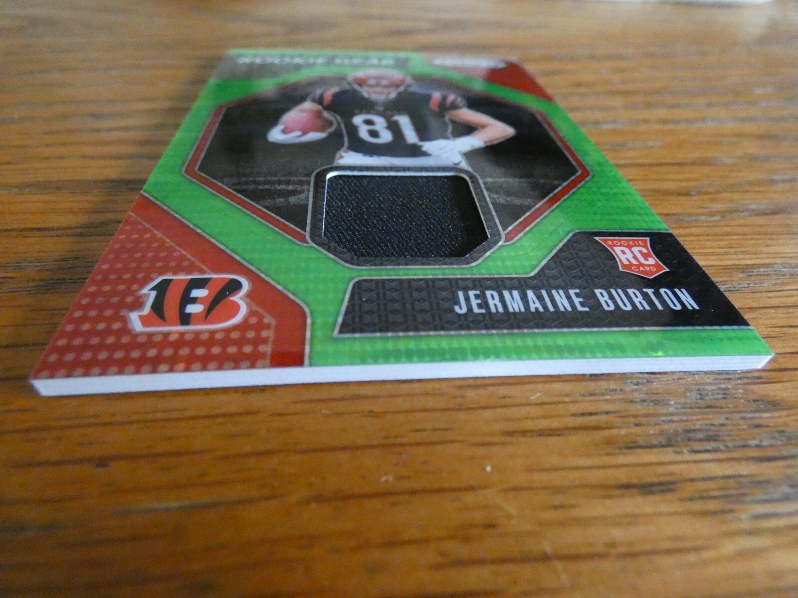 2024 Panini Prizm Rookie Gear Jermaine Burton#RG-JBN Neon Green Pulsar Prizm Mem