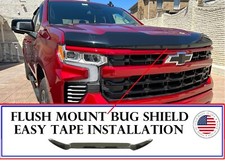 Bug Shield Hood Protector Tape On Smoked Deflector For Ford F150 2021-2022 Bug Shield Hood Protector Tape On Smoked Deflector For Ford F150 2021-2022