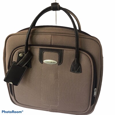 Samsonite Bag Overnight Briefcase Weekender Travel Office Mocha Brown 14x14x4 