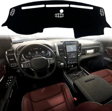JJMY Custom For 2019-2024 Dodge Ram 1500 2500 3500 Car Dash Cover Dashboard Mat