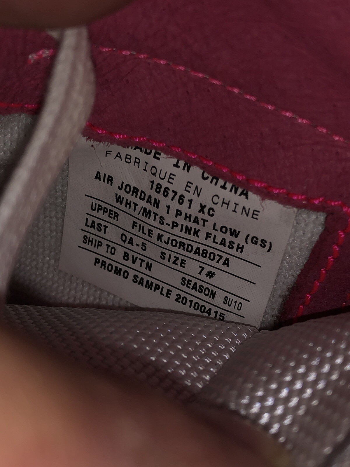 Unreleased Sample Nike Air Jordan Jeter 1 low Sz7 Rare image 2