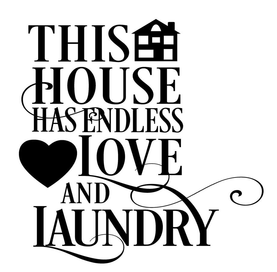This House Has Endless Love & Laundry Vinyl Decal Sticker For Home Glass a2523