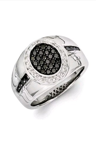 Klassischer natürlicher schwarzer Onyx Edelstein massiver 925 Sterlingsilber Ring für Herren #07
