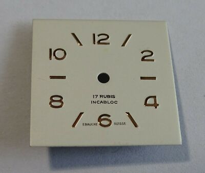 Cadran De Montre Galbé Crème - Diamètre 28 Mm - Calibre AS 10 1/2 1690 - Neuf Sans Étiquette