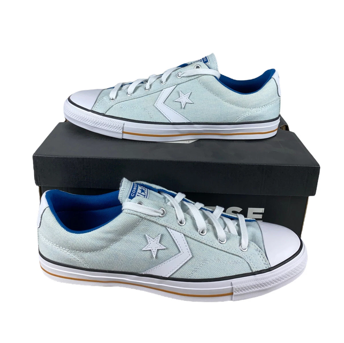 Intuición Borrar biografía NEW Converse Star Player Ox Blue White Shoes Sneakers Mens Size 12 167672C  | eBay