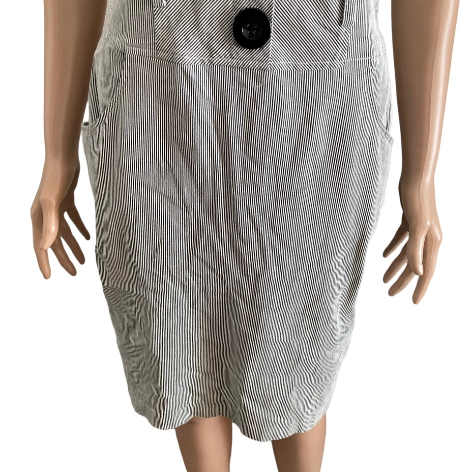 XOXO Dress Womens Medium Black White Striped Bow - Image 3 of 4