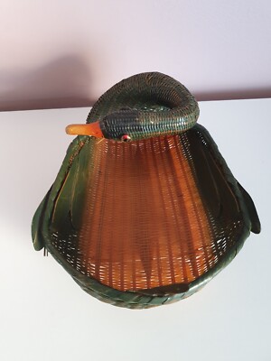 GRAND PANIER EN osier avec une robuste anse en métal vintage EUR 1,00 GRAND PANIER EN osier avec une robuste anse en métal vintage EUR 1,00