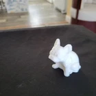Vintage Westmoreland White Milk Glass French Bulldog 2.5”