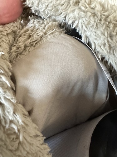 Patagonia Women's Cream/Tan Fuzzy Fleece Full Zip Sweater Vest Jacket Large - Picture 4 of 6