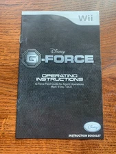 G Force GForce Disney Nintendo Wii Instruction Manual Only