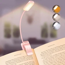 9 LED Rechargeable Book Light for Reading in Bed - Eye Caring 3 Color Tempera...